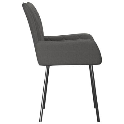 vidaXL Chaises à manger lot de 2 gris foncé tissu