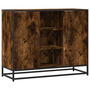 vidaXL Buffet ch&ecirc;ne fum&eacute; 92x35x76 cm bois d'ing&eacute;nierie