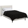 vidaXL Duvet complet toute l'ann&eacute;e Noir 140 x 200 cm Microfibre