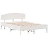 vidaXL Cadre de lit sans matelas blanc 140x200 cm bois de pin massif