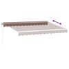 vidaXL Auvent manuel r&eacute;tractable avec LED marron 350x250 cm