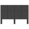 vidaXL T&ecirc;te de lit Gris fonc&eacute; Tissu 180x200 cm