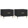 vidaXL Tables basses 2 pcs noir 50x50x40 cm bois d'ing&eacute;nierie