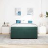 vidaXL Cadre de lit avec matelas Vert fonc&eacute; 160 x 200 cm tissu