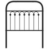vidaXL T&ecirc;te de lit de remplacement m&eacute;tal noir 80 cm