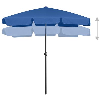 vidaXL Parasol de plage bleu azuré 180x120 cm