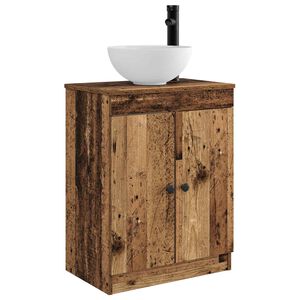vidaXL Meuble de salle de bain avec &eacute;vier Bois ancien 54 x 35 x 83 cm