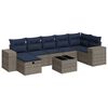vidaXL Salon de jardin 8 pcs avec coussins gris r&eacute;sine tress&eacute;e