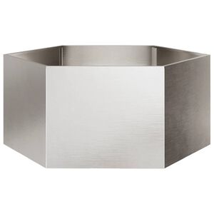 vidaXL Jardini&egrave;re hexagone 104x90x45 cm acier inoxydable