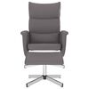 vidaXL Fauteuil inclinable avec repose-pied gris similicuir
