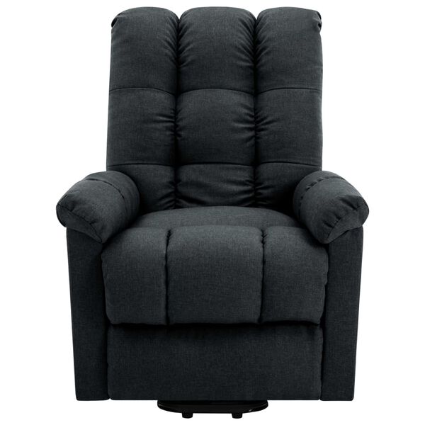 vidaXL Fauteuil de massage inclinable Gris fonc&eacute; Tissu