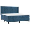 vidaXL Sommier &agrave; lattes de lit matelas et LED Bleu fonc&eacute; 180x200 cm
