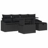 vidaXL Ensemble de canap&eacute; de jardin 6 pc polyrotin