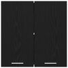 vidaXL Armoire suspendue avec &eacute;tag&egrave;re Lyon Ch&ecirc;ne noir 60 x 31 x 60 cm