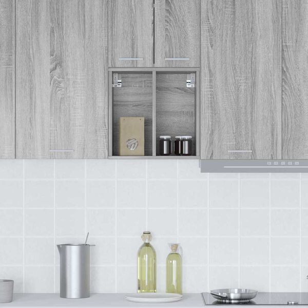 vidaXL Armoire suspendue avec stockage Gris Sonoma 40 x 29,5 x 40 cm