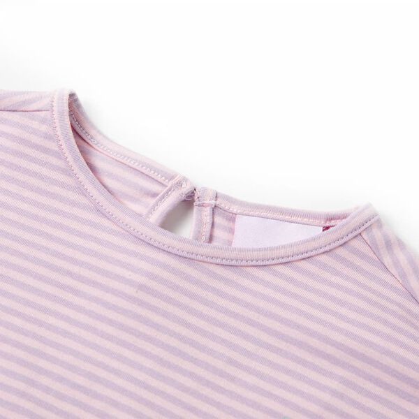 T-shirt enfants avec manches &agrave; volants lila 140