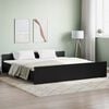 vidaXL Cadre de lit sans matelas noir 200x200 cm