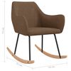 vidaXL Chaise &agrave; bascule Marron Tissu