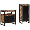 vidaXL Ensemble de mobilier de salle de bain 2 pc Multicolore et noir