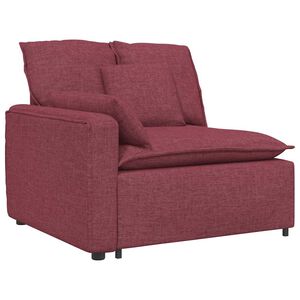 vidaXL Module d'extr&eacute;mit&eacute; d'accoudoir de canap&eacute; modulaire avec coussins rouge bordeaux 100 cm