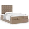 VidaXL Cadre de lit ottoman et matelas cappuccino 120x190cm similicuir