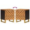 vidaXL Table de chevet marron et noir bois de manguier solide