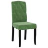 vidaXL Chaises &agrave; manger lot de 6 vert fonc&eacute; velours