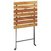 vidaXL Table de bistro pliante 55x54x71cm Bois de teck solide et acier