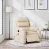 vidaXL Fauteuil inclinable de massage &eacute;lectrique cr&egrave;me tissu
