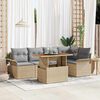 vidaXL Ensemble de canap&eacute; de jardin 6 pcs beige et gris clair