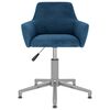 vidaXL Chaises pivotantes &agrave; manger lot de 2 Bleu Velours