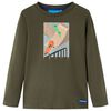 vidaXL T-shirt enfants &agrave; manches longues kaki 116