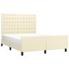 vidaXL Cadre de lit sans matelas cr&egrave;me 140x200 cm similicuir