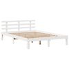vidaXL Lit bibliothèque sans matelas blanc 135x190 cm bois pin massif