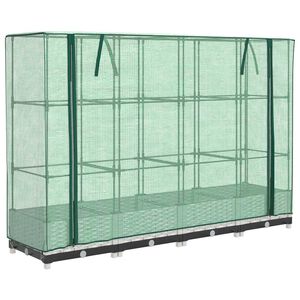 vidaXL Jardini&egrave;re sur&eacute;lev&eacute;e avec housse aspect rotin 160x40x123 cm