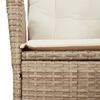vidaXL Chaises inclinables de jardin lot de 2 et coussins beige rotin