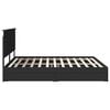vidaXL Lit de Rangement Noir 200 x 200 cm Bois d'ing&eacute;nierie