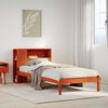 vidaXL Lit biblioth&egrave;que sans matelas cire marron 75x190 cm pin massif