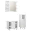 vidaXL Ensemble de meubles de bain 3 pcs Blanc Bois d'ing&eacute;nierie