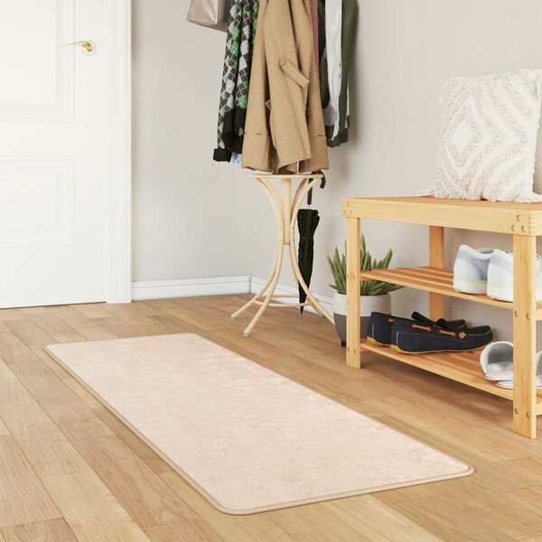 vidaXL Coureur de Tapis MARSA Cr&egrave;me 50 x 150 cm Polyester et PVC