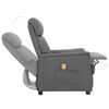 vidaXL Fauteuil de massage Gris Similicuir