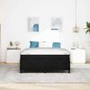 vidaXL Cadre de lit avec matelas Noir 140 x 190 cm tissu