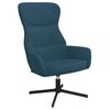 vidaXL Chaise de relaxation Bleu Velours