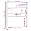 vidaXL T&ecirc;te de lit 96x4x100 cm Bois massif de pin