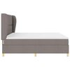 vidaXL Lit &agrave; ressorts avec matelas gris fonc&eacute; 90x190 cm Taupe tissu