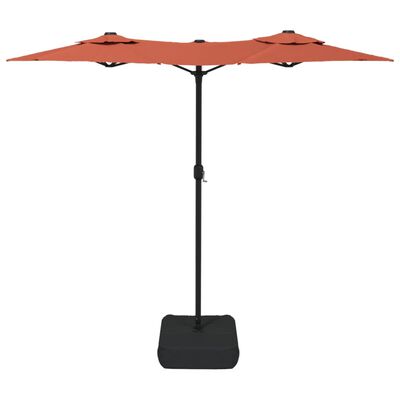 vidaXL Parasol à double tête terre cuite 316x240 cm