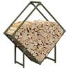 vidaXL Portant de bois chauffage vert olive 80x25x80 cm