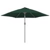 vidaXL Tissu de remplacement pour parasol d'extérieur Vert 300 cm