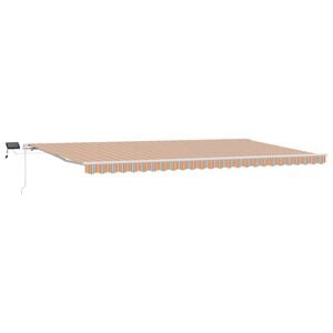 vidaXL Auvent r&eacute;tractable Multicolore 600 &times; 300 cm Tissu et Aluminium