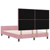 vidaXL Lit &agrave; ressorts avec t&ecirc;te de lit Rose 140 x 200 cm Velours